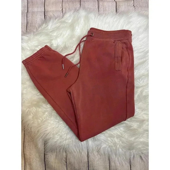 Aero Hygge Sweatpants Washed Out Orange Coral Color Women's Size S - Picture 6 of 6